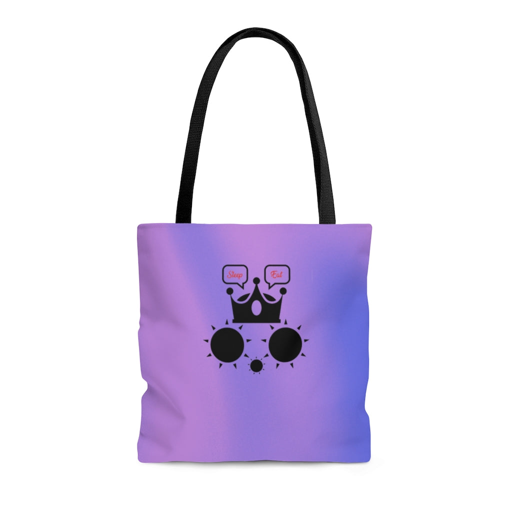 Cat Sleep Eat Small Tote Bag Fading