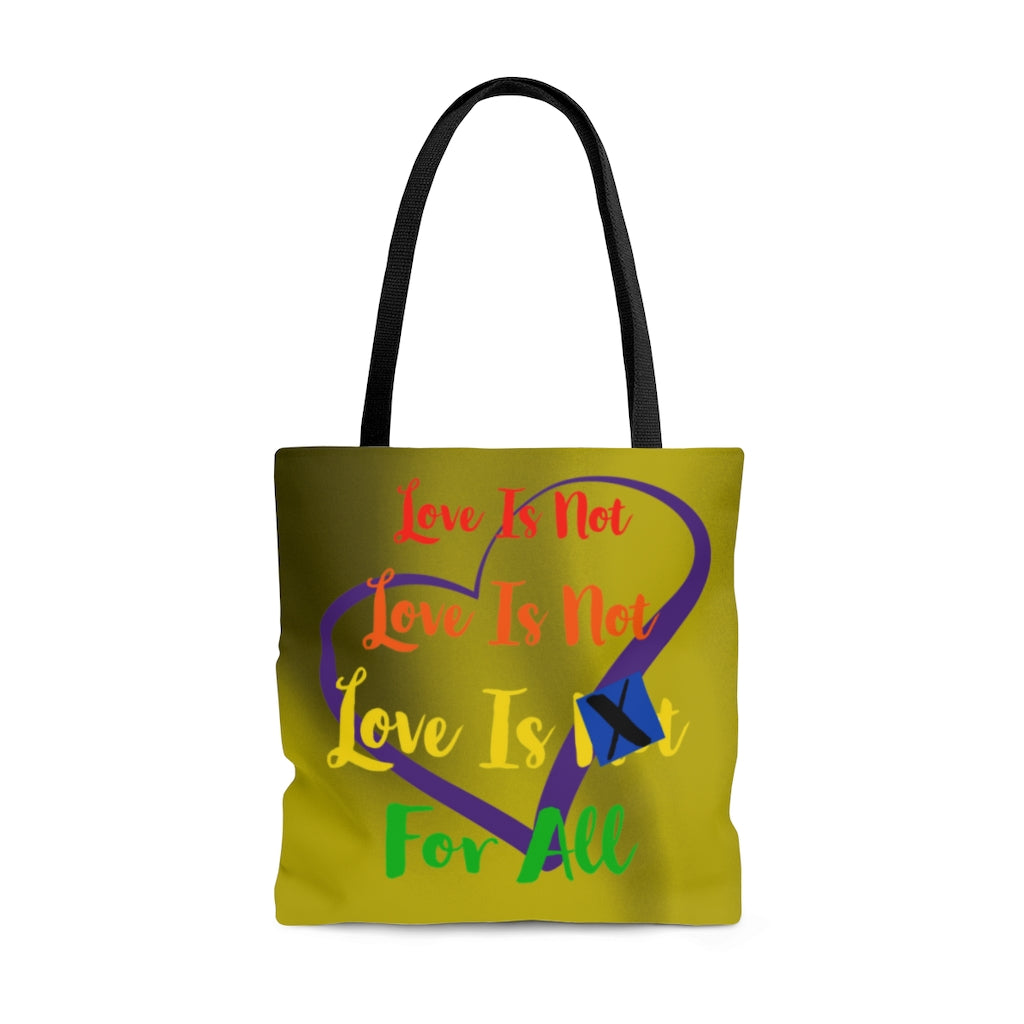 Human Rights LINFA Yellow Duo Tone Tote Bag Rainbow