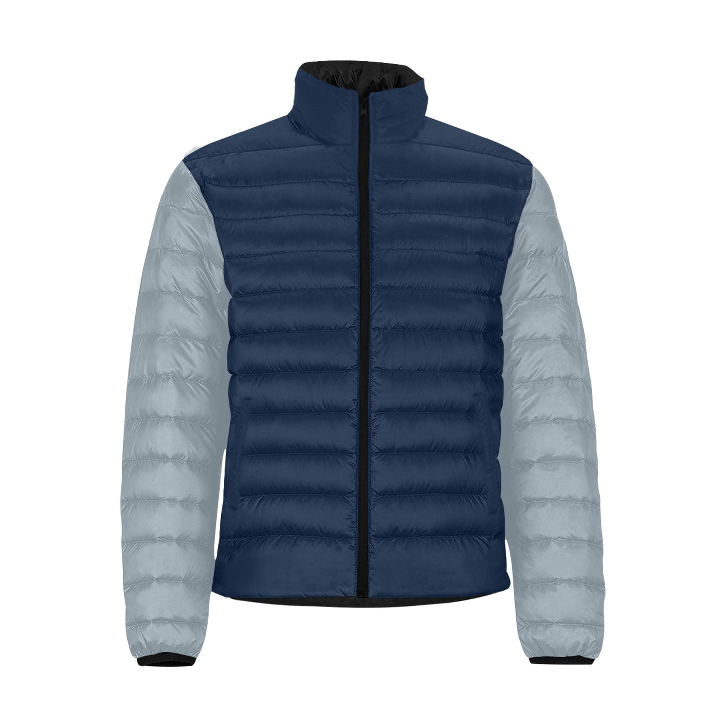 Men's Padded Bomber Jacket Night Blue Pewter Sleeves