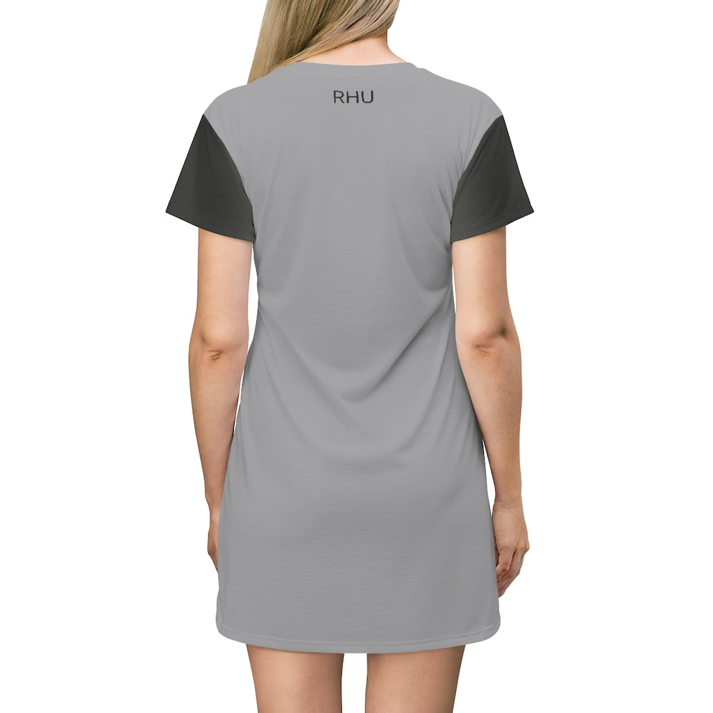 T-Shirt Dress Cartoon Grey Black Blue Night Red