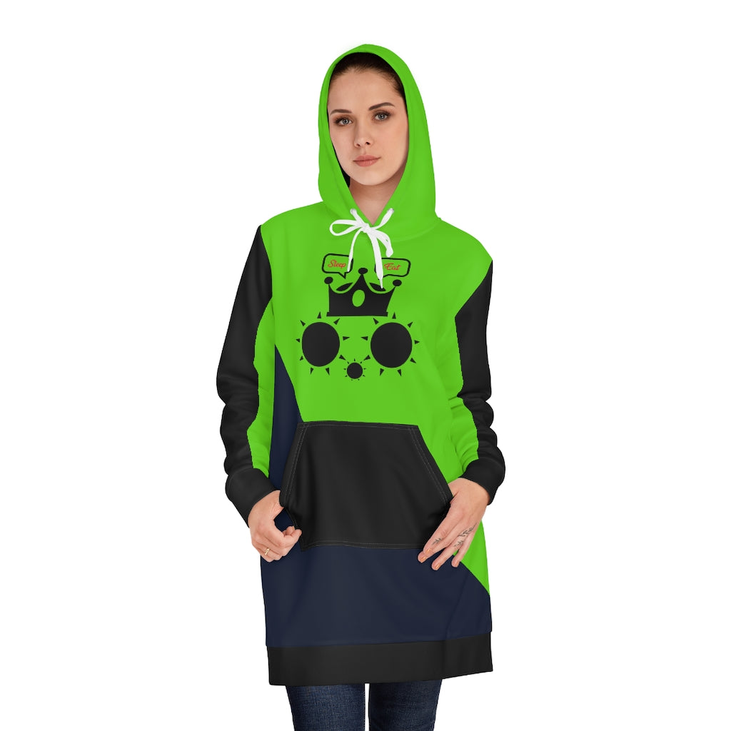 Cat Sleep Eat Women's Hoodie Dress