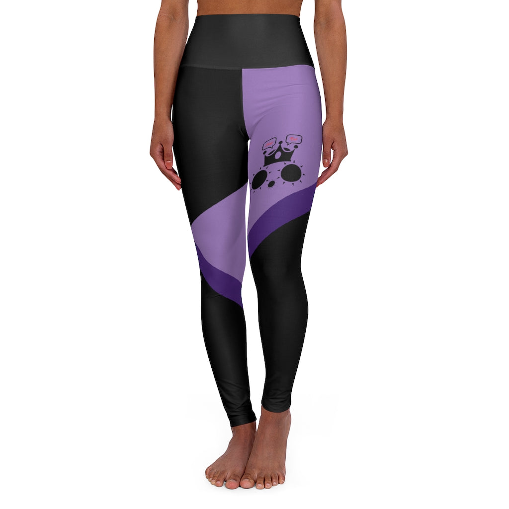 Cat Sleep Eat High Waisted Yoga Leggings Light Purple