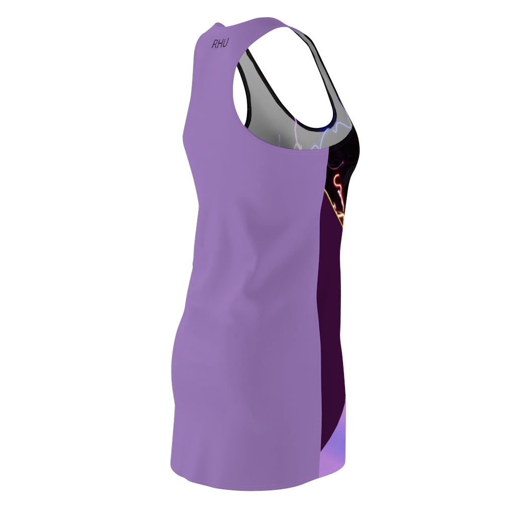 Electric Lights Women's Cut & Sew Racerback Dress Lilac Back