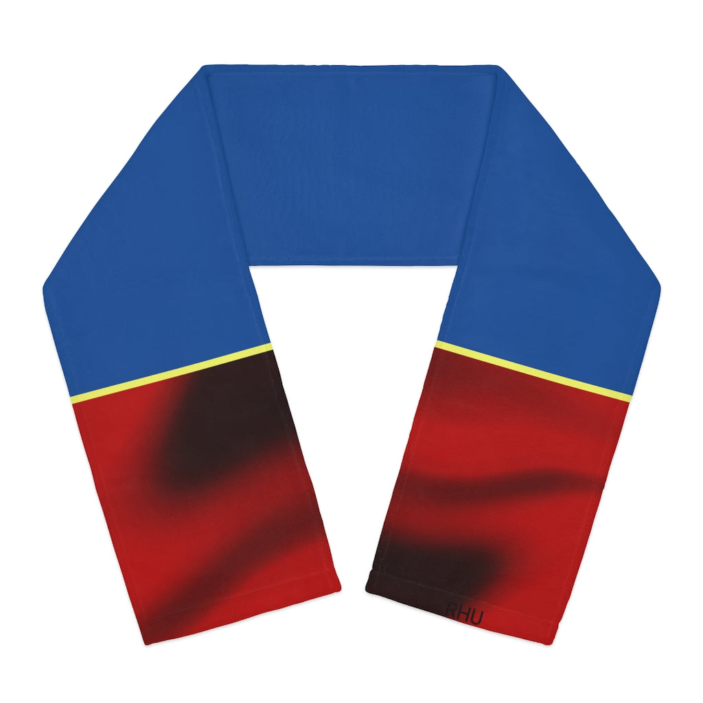 Blue Black Red Fading Scarf