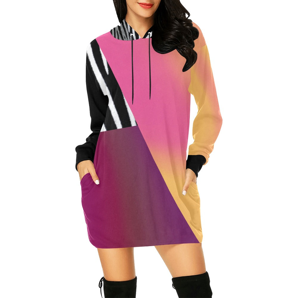 Mixed Colors Hoodie Dress (8 Variants)