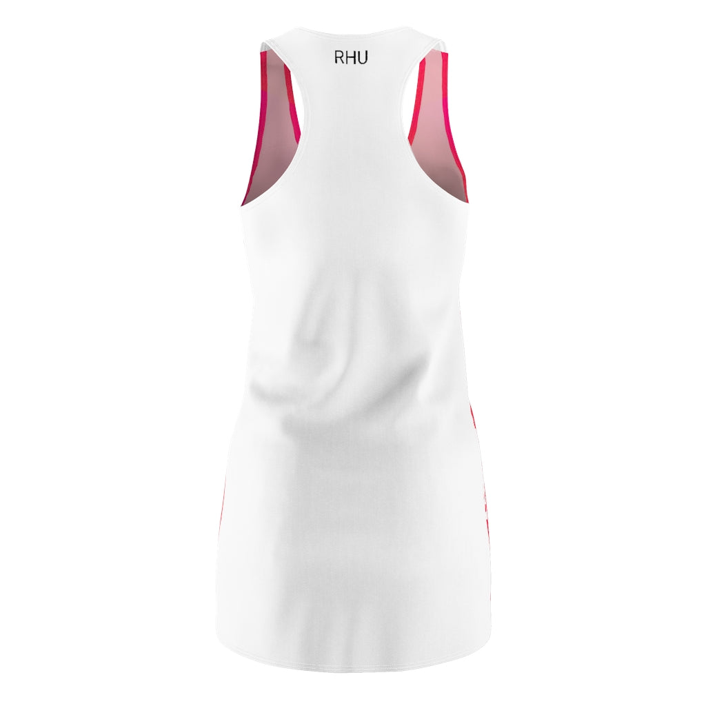 Cat Eat Sleep Women's Cut & Sew Racerback Dress White