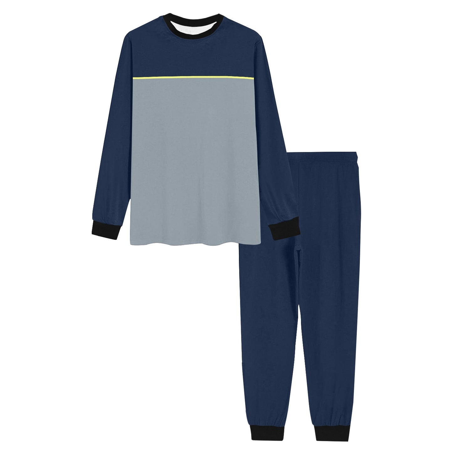 Men's Pajama Set Blue Night/Pigeon