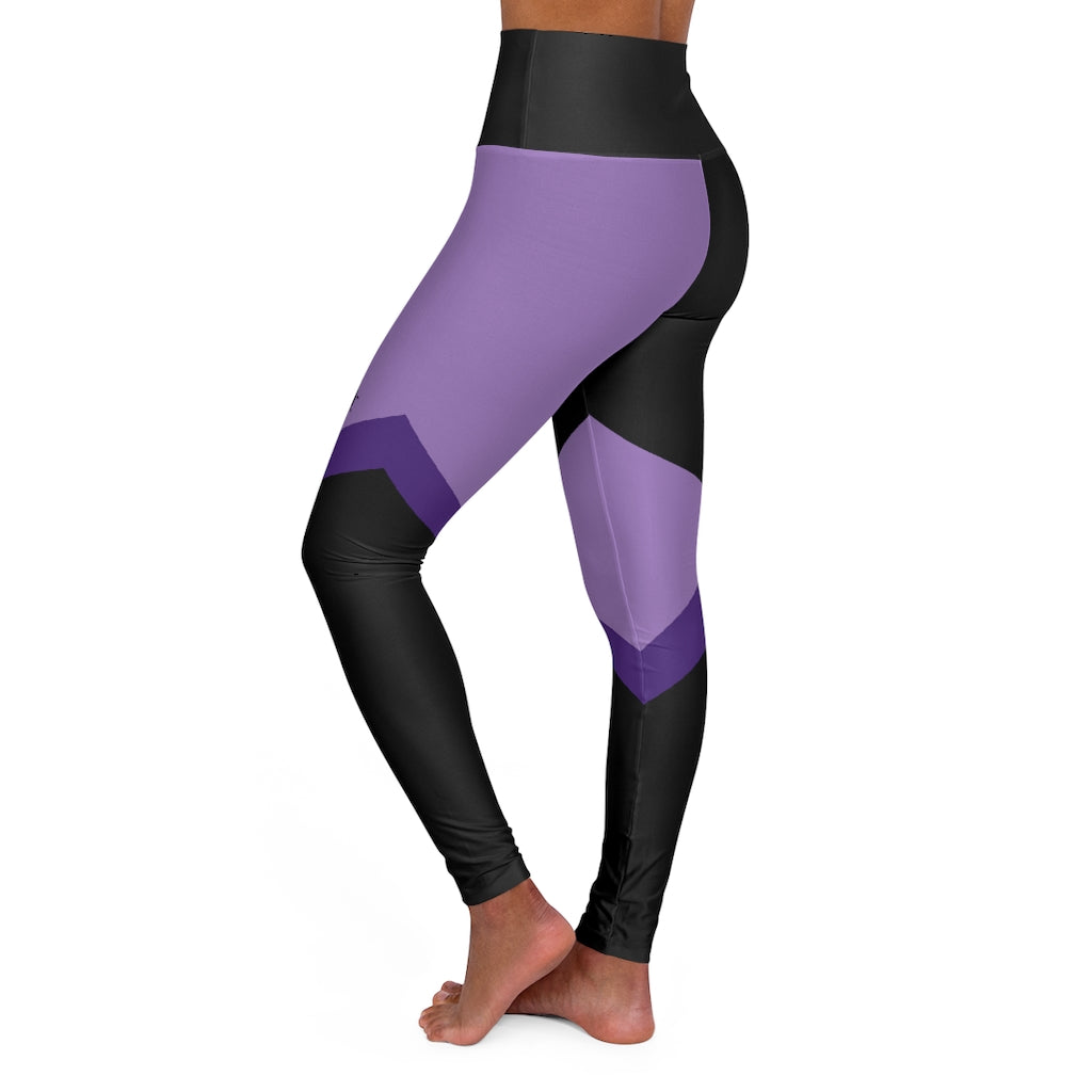 Cat Sleep Eat High Waisted Yoga Leggings Light Purple