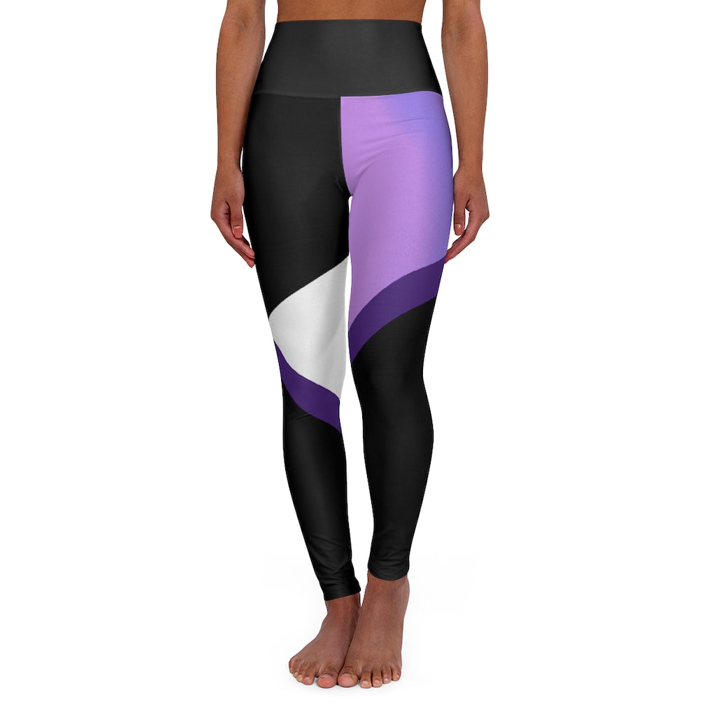 Color Fading Leg Back Buddha Logo Est High Waisted Yoga Legging RHU