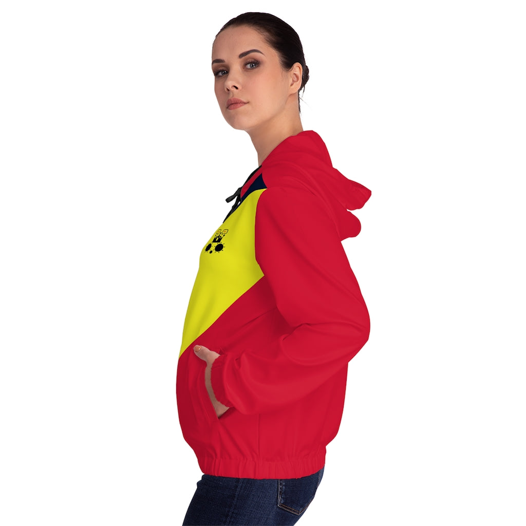 Sleep Eat Women’s Full-Zip Hoodie Black/Yellow/Red