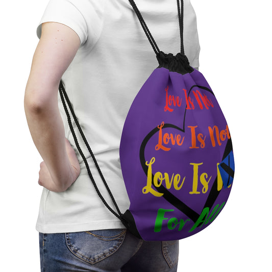 Human Rights LINFA Drawstring Bag Purple