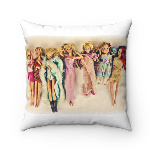 Barbie Spun Polyester Square Pillow