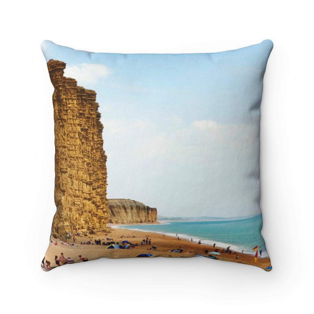 Cliff Sea Spun Polyester Square Pillow