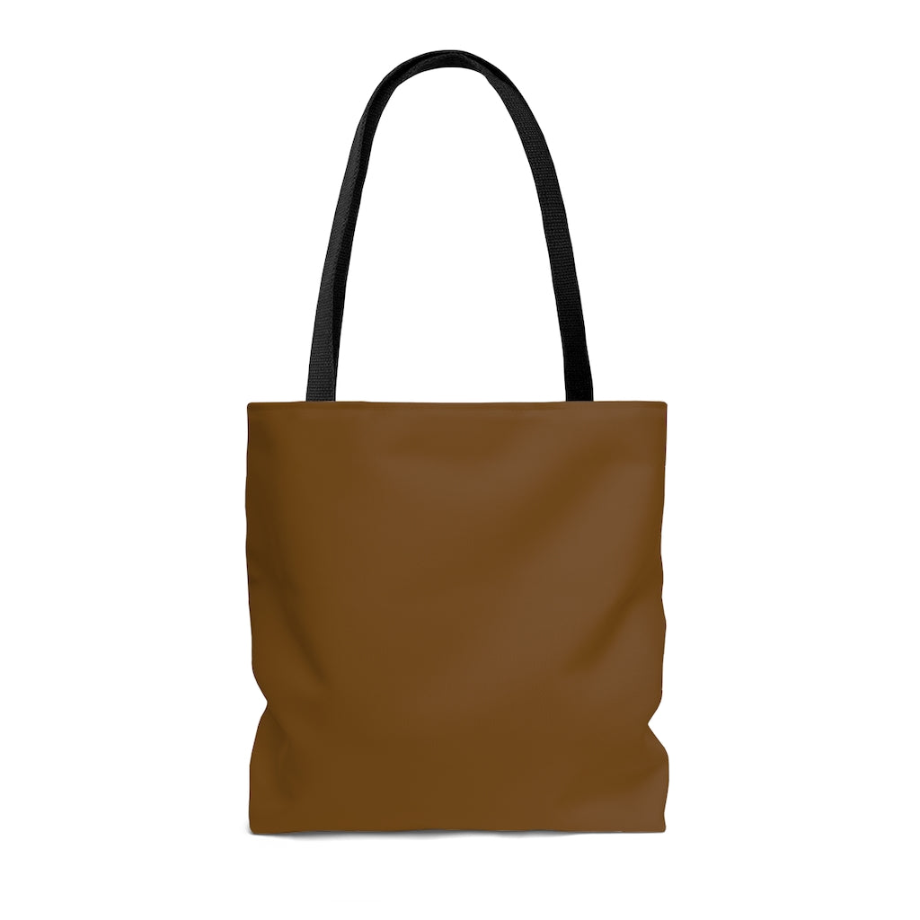 Cat Sleep Eat Tote Bag Brown