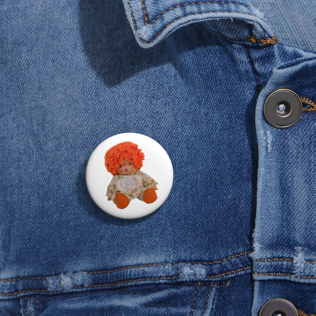 Orange Doll Pin Buttons