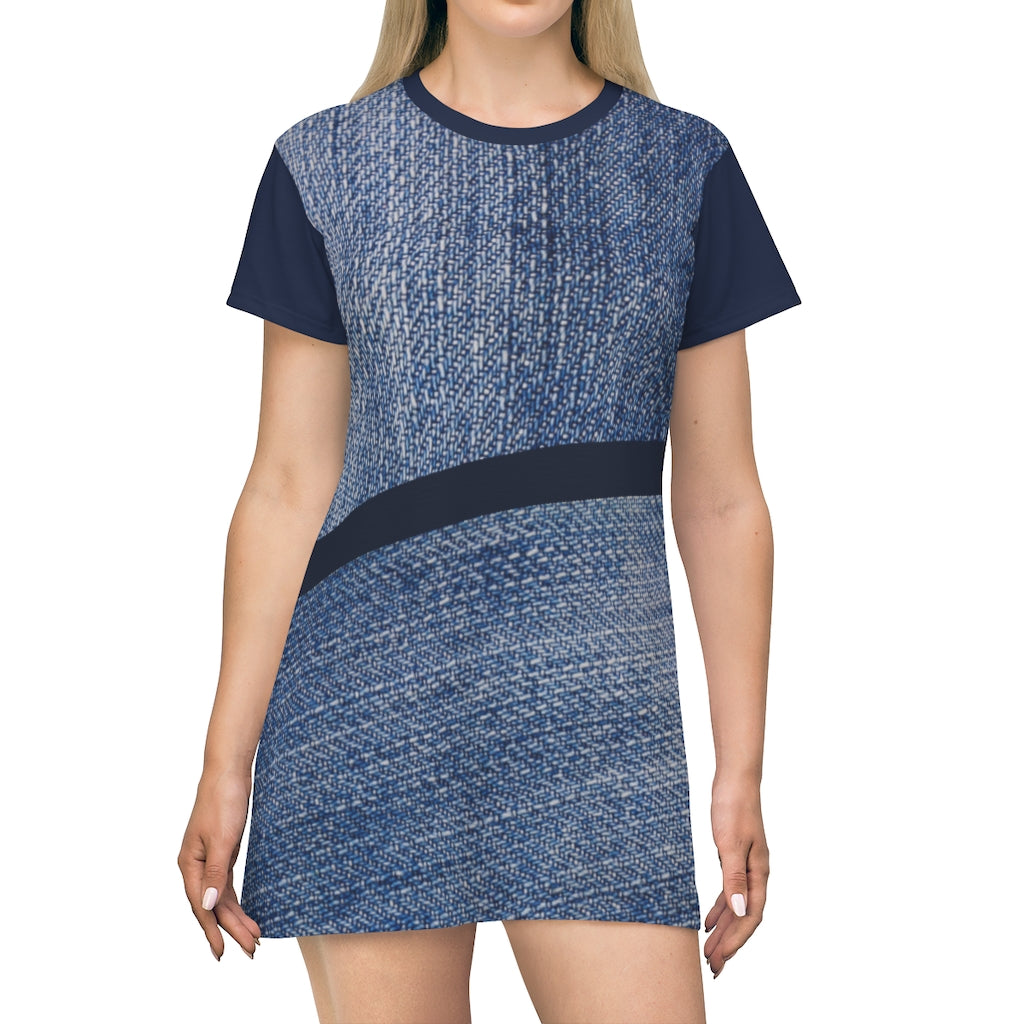 Blue Duo T-Shirt Dress