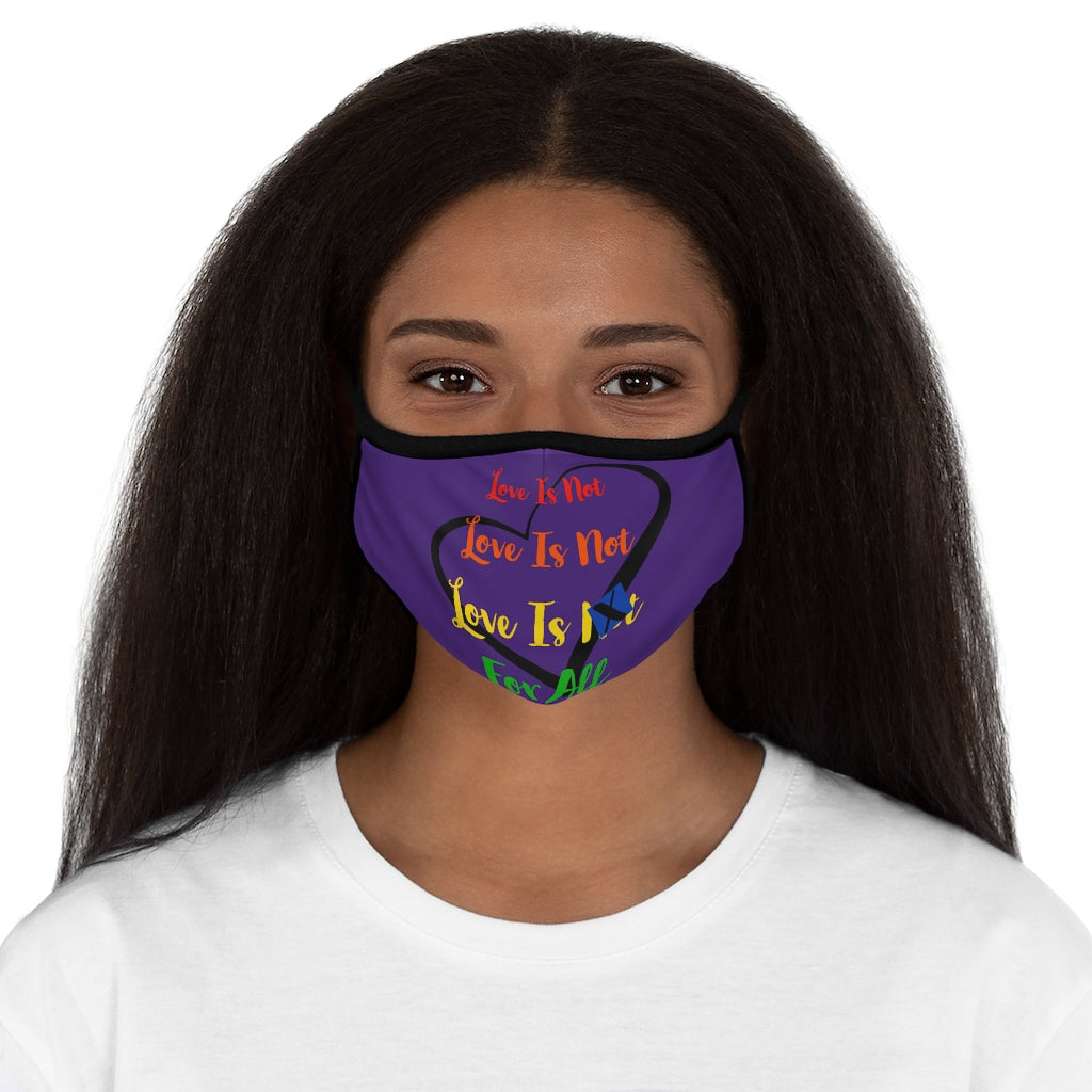 Human Rights LINFA Fitted Face Mask (with filter pocket)  Heart/Rainbow