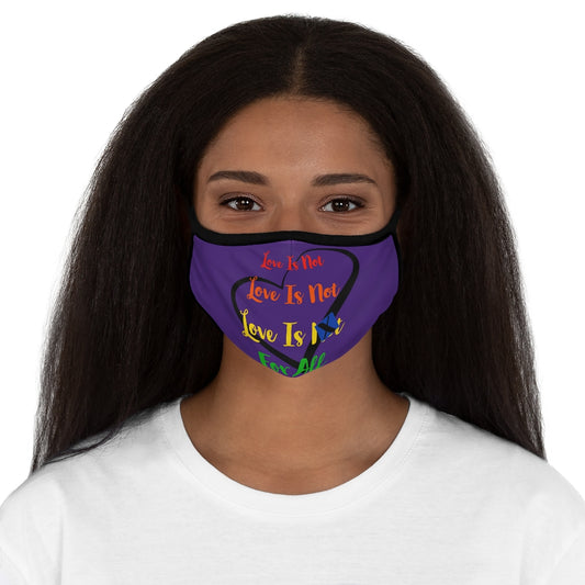 Human Rights LINFA Fitted Face Mask (with filter pocket)  Heart/Rainbow