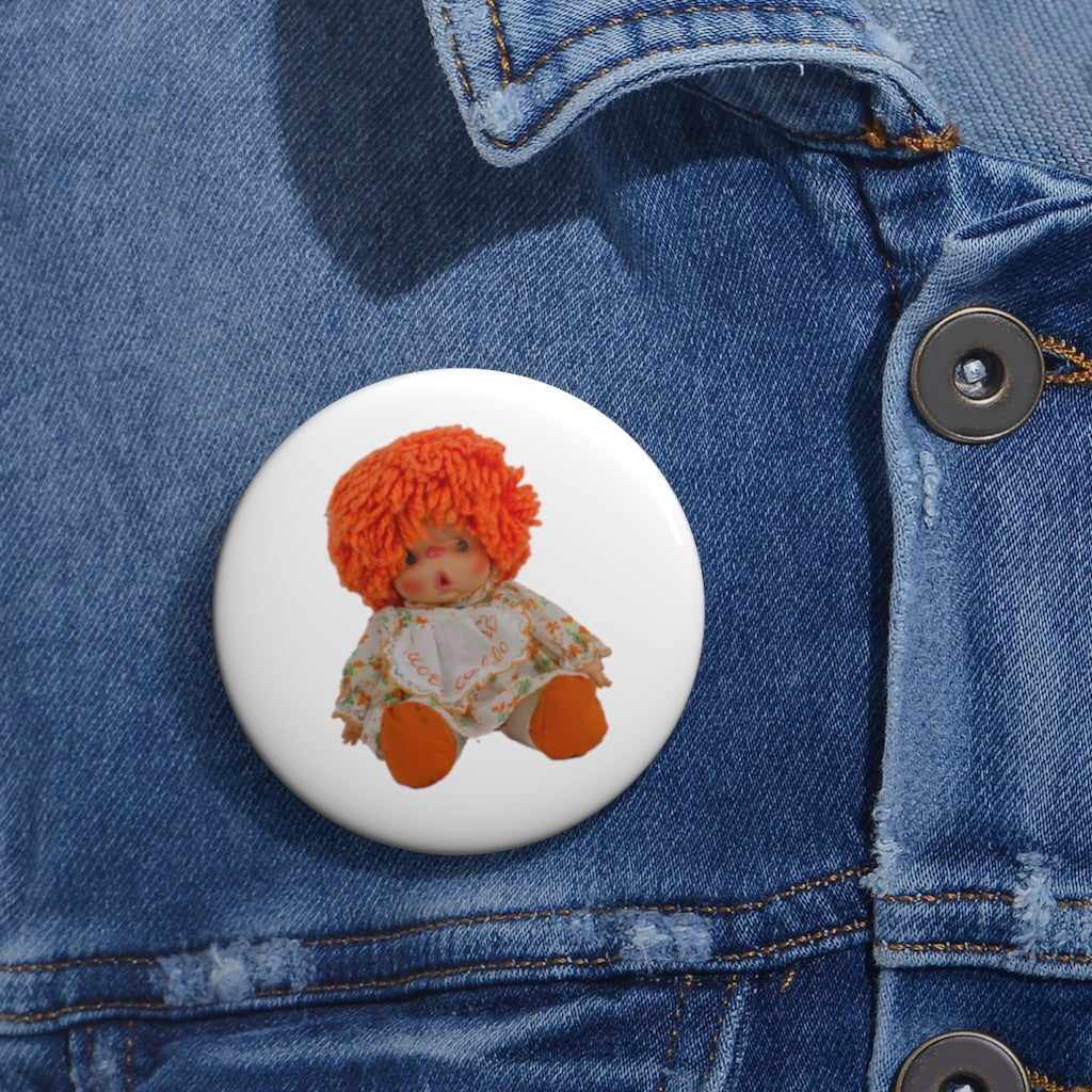 Orange Doll Pin Buttons