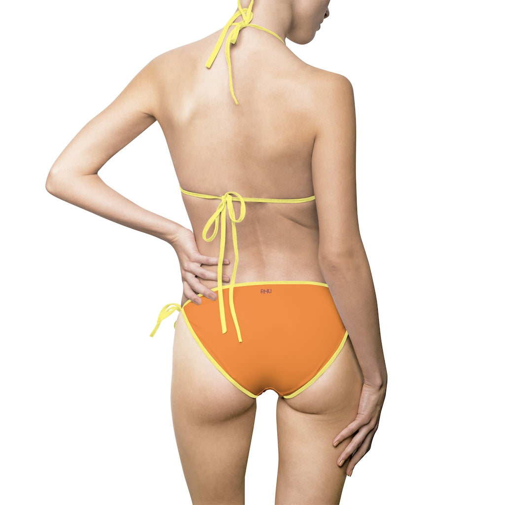 Human Rights LINFA Women's Bikini Swimsuit Orange