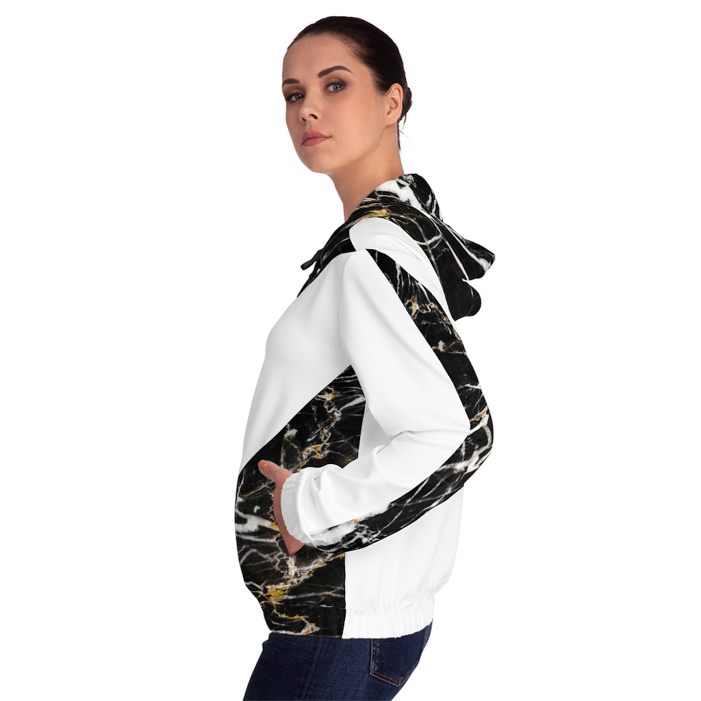 Women’s Full-Zip Hoodie White/Marble