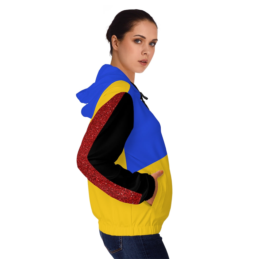 Red yellow and hot sale blue hoodie