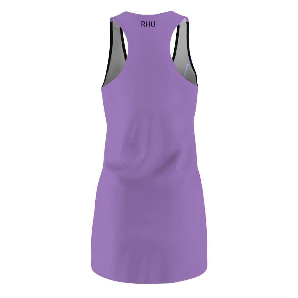 Electric Lights Women's Cut & Sew Racerback Dress Purple Fading Lilac Back