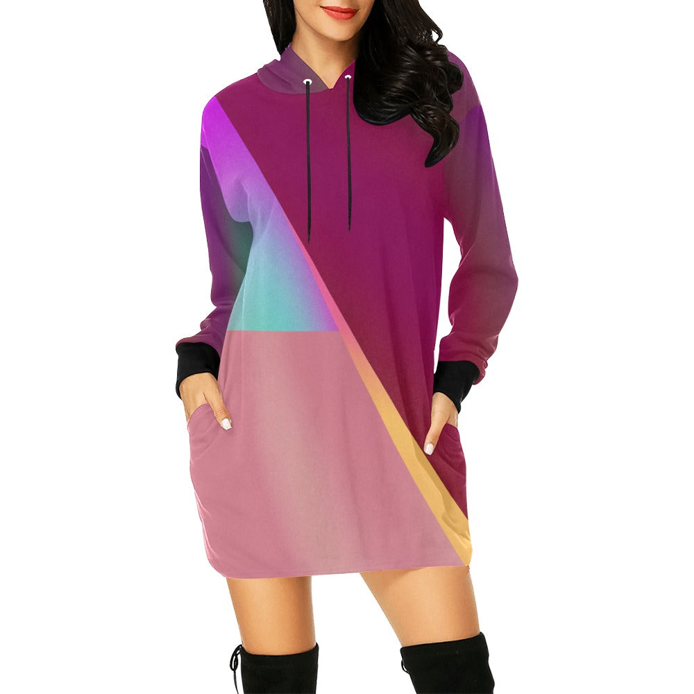 Mixed Colors Hoodie Dress (8 Variants)