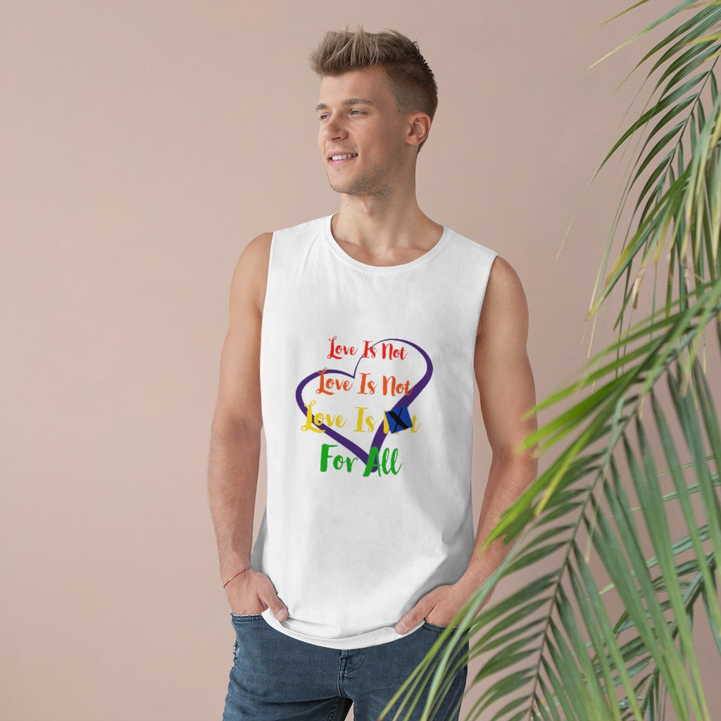 Human Rights LINFA Unisex Barnard tank  Black/Rainbow, White/Rainbow