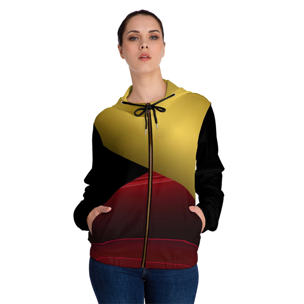 Women’s Full-Zip Hoodie Crossed Gold/Red/Black