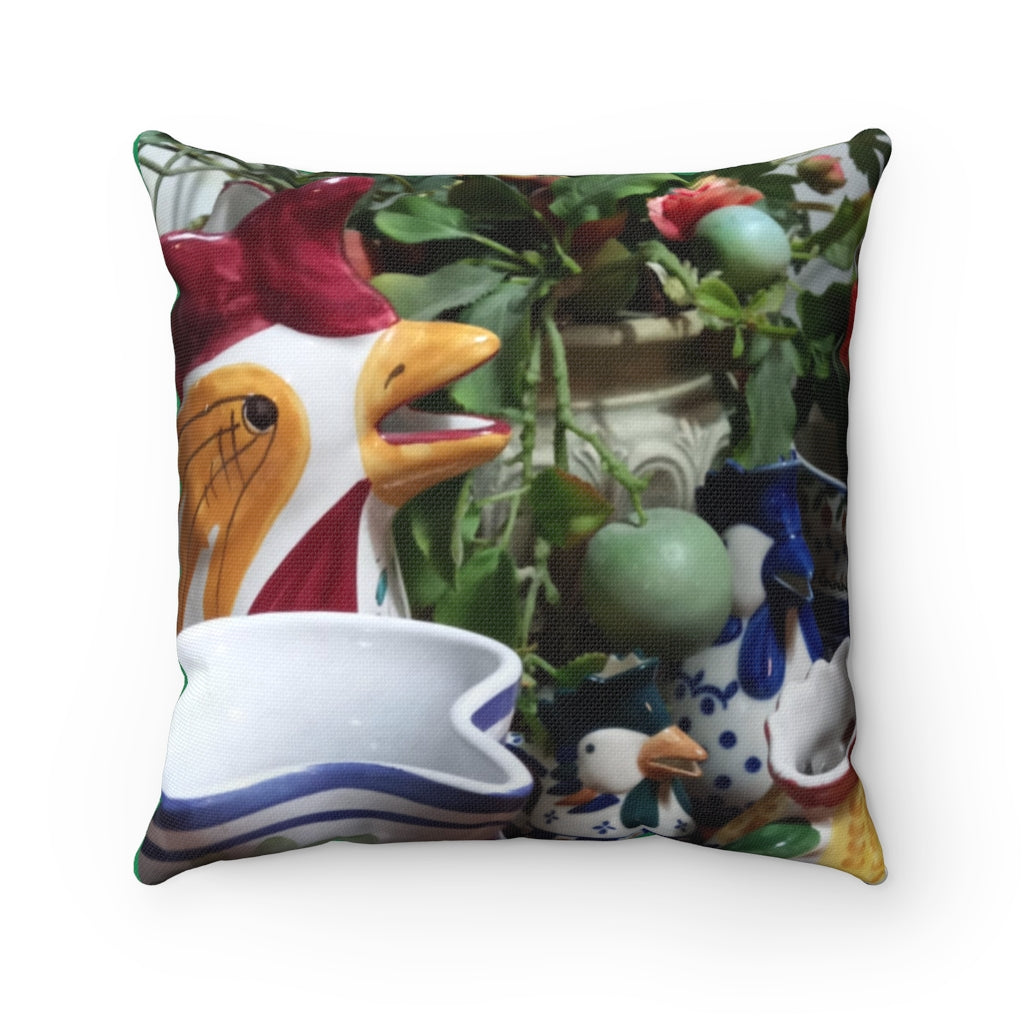 Kitchen Chicken Spun Polyester Square Pillow