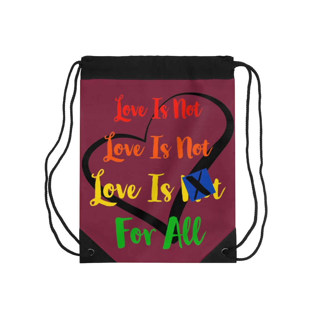 Human Rights LINFA Drawstring Bag Wine