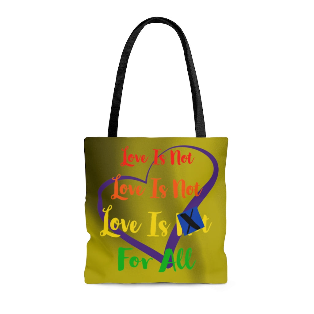 Human Rights LINFA Yellow Duo Tone Tote Bag Rainbow