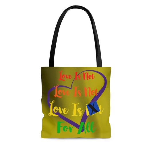 Human Rights LINFA Yellow Duo Tone Tote Bag Rainbow