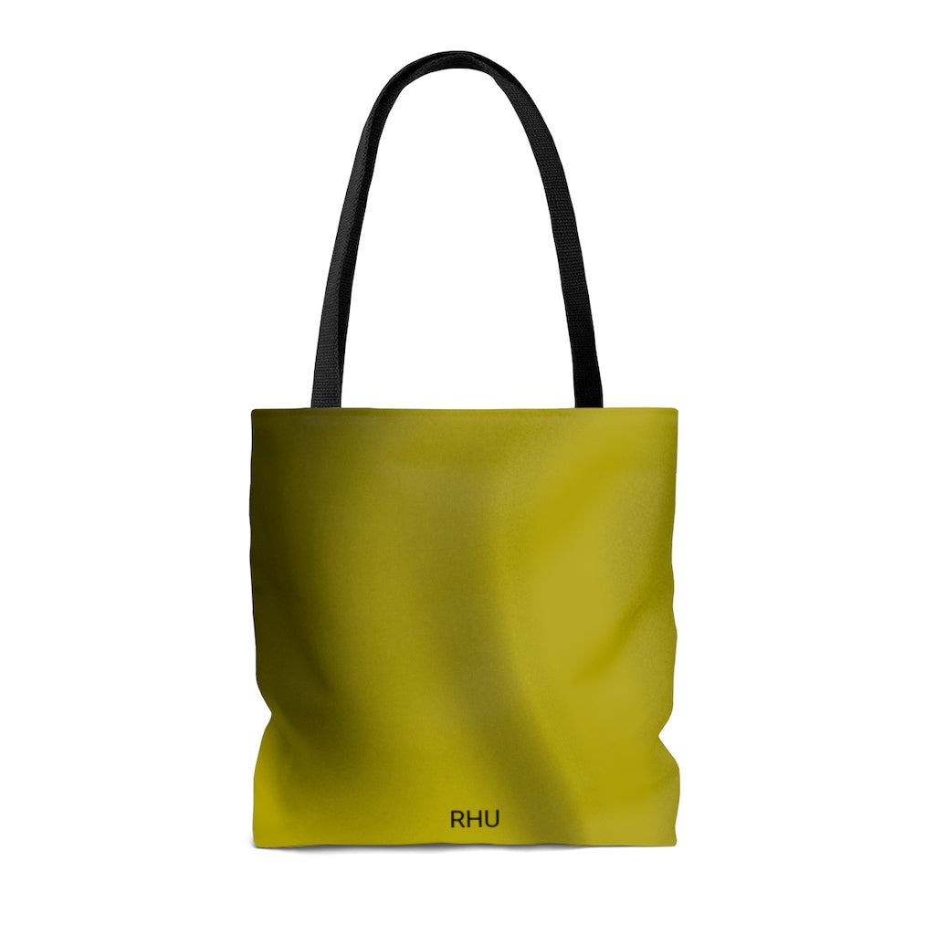 Human Rights LINFA Yellow Duo Tone Tote Bag Black Heart