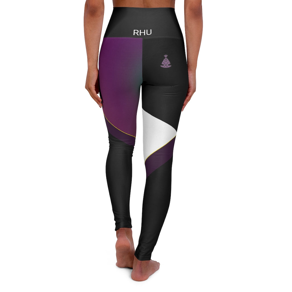 Color fading Leg Back Buddha Logo Est High Waisted Yoga Legging RHU