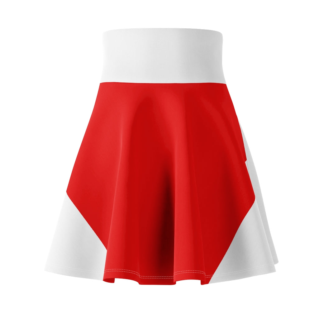 Cat Sleep Eat Women's Skater Skirt White/Red