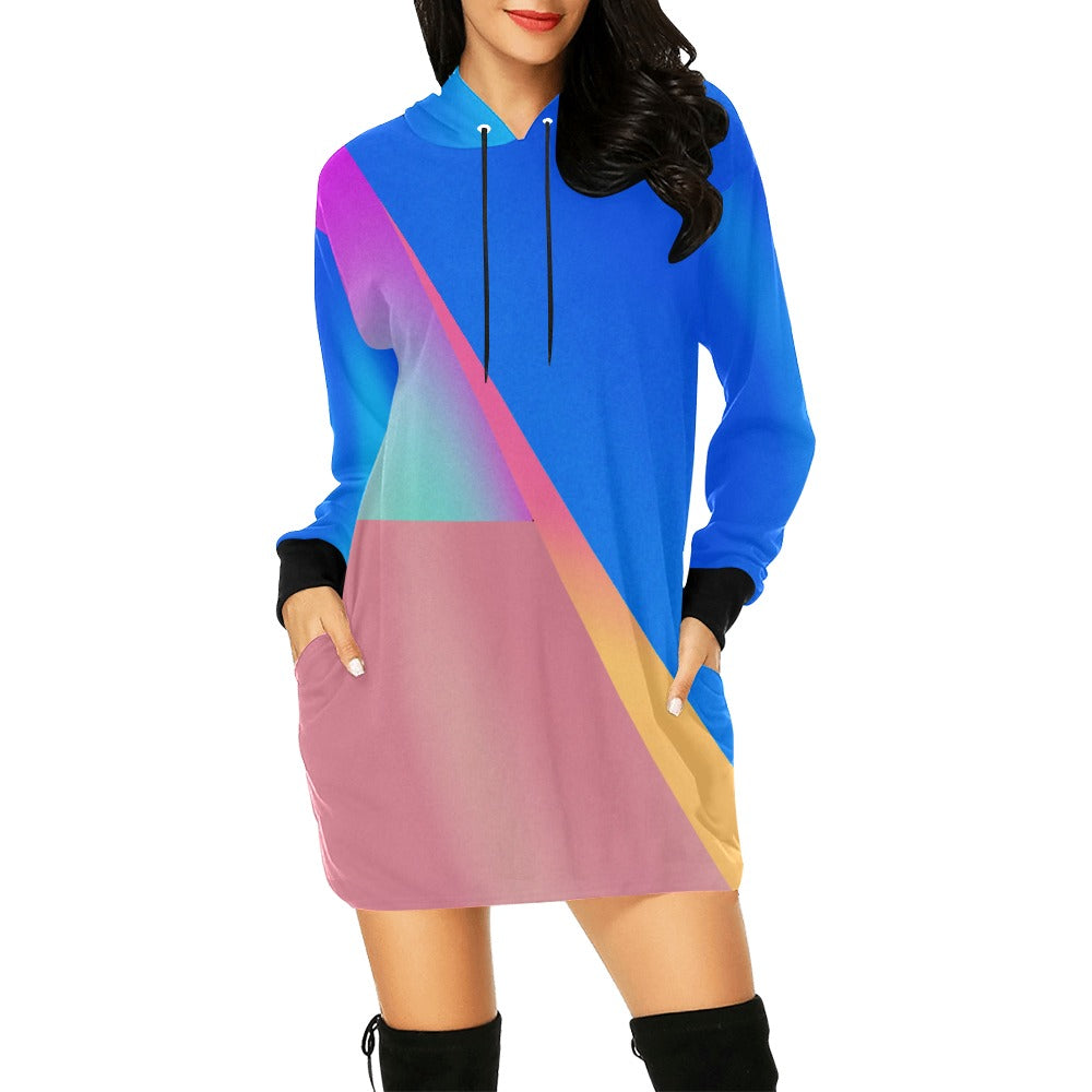 Mixed Colors Hoodie Dress (8 Variants)