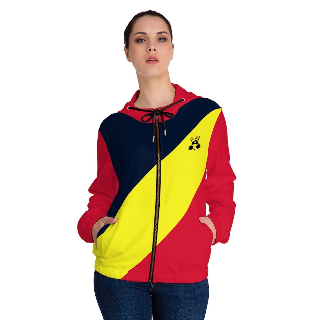 Sleep Eat Women’s Full-Zip Hoodie Black/Yellow/Red