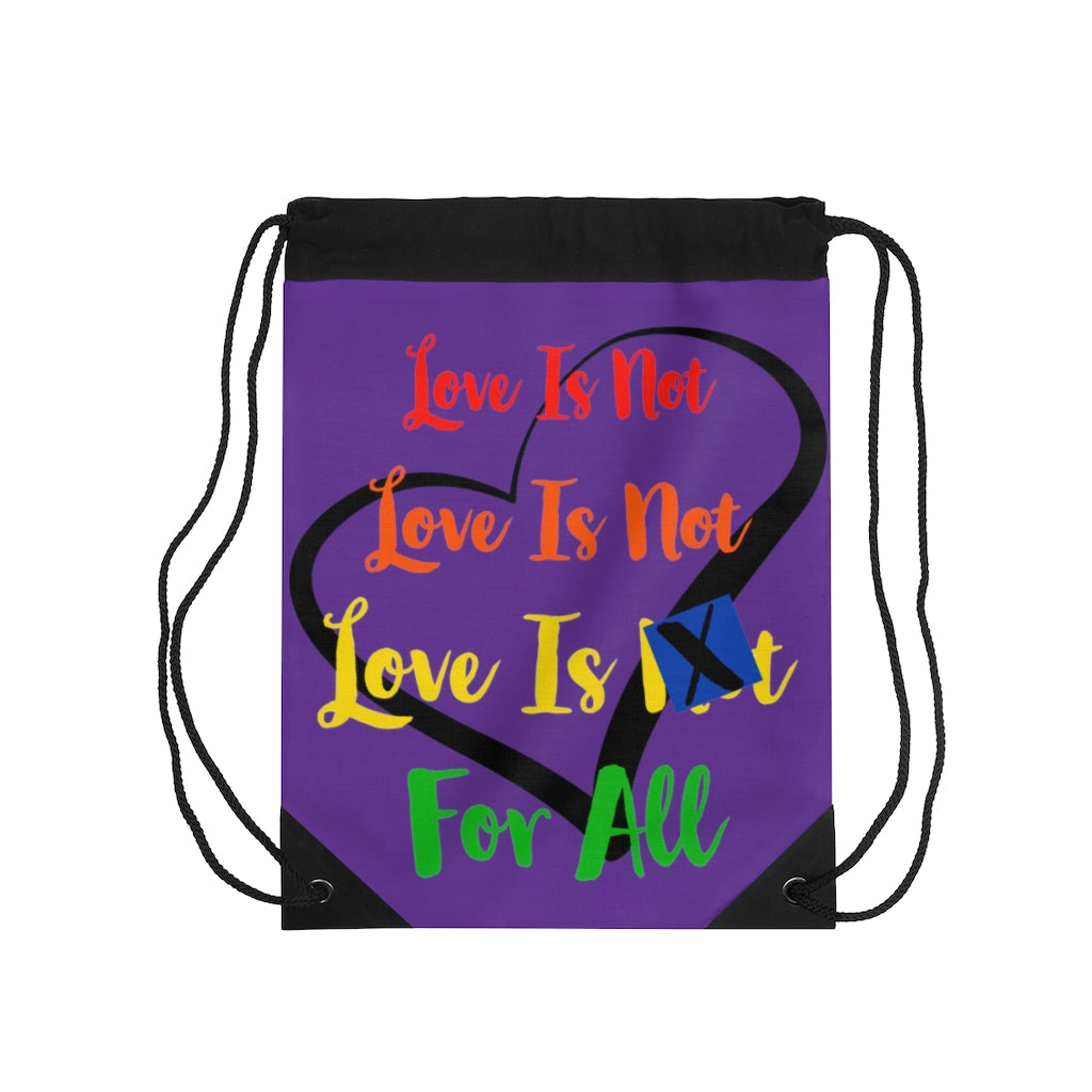 Human Rights LINFA Drawstring Bag Purple