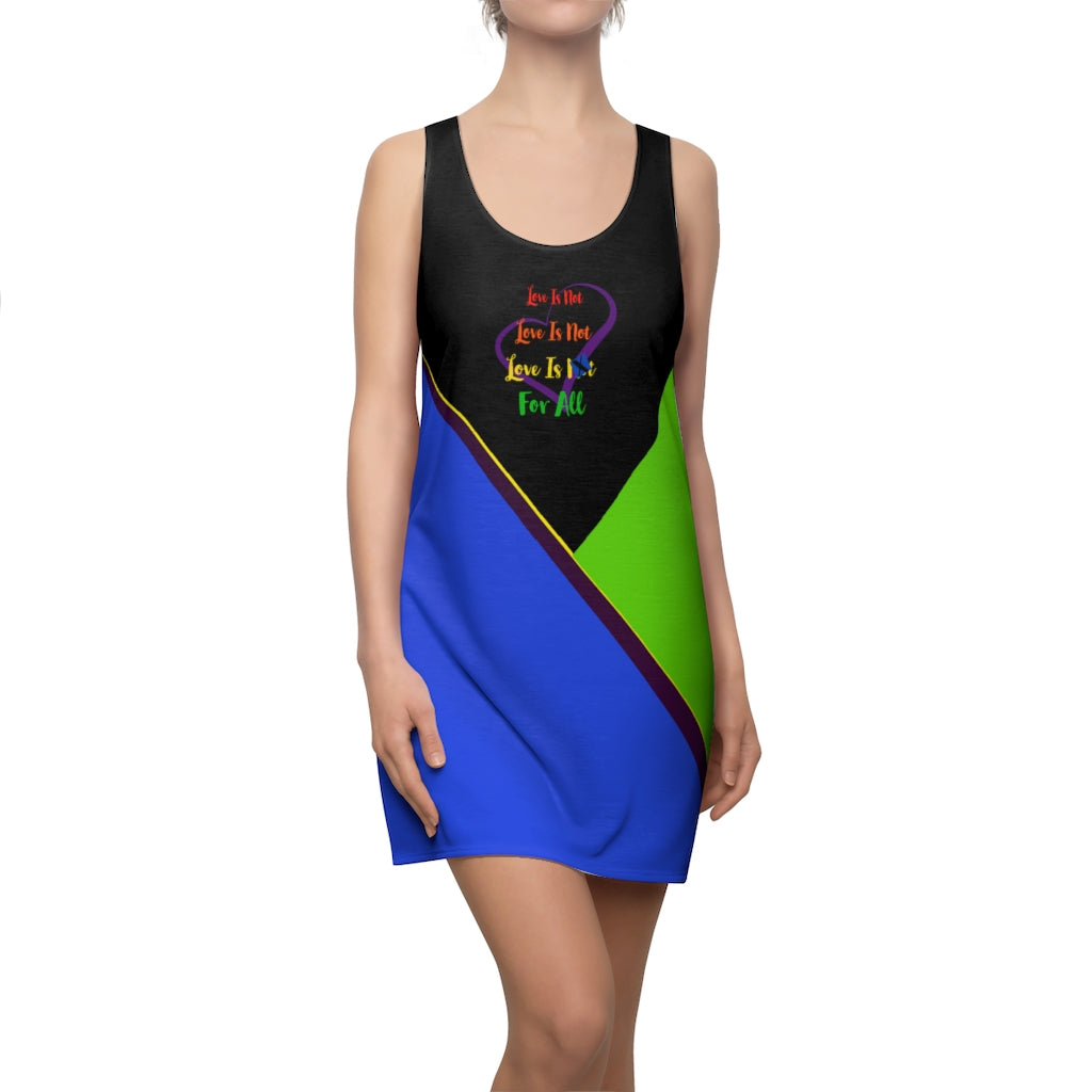 Human Rights LINFA Women's Cut & Sew Racerback Dress Blue Purple Green Black