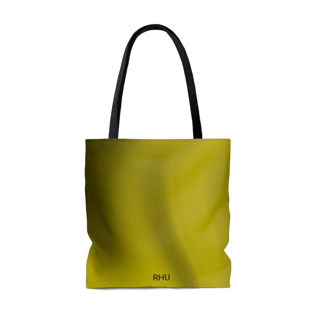 Human Rights LINFA Yellow Duo Tone Tote Bag Black Heart