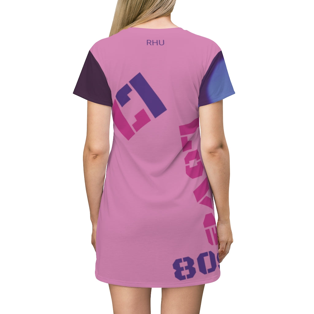 T-Shirt Dress Love 80s Pink