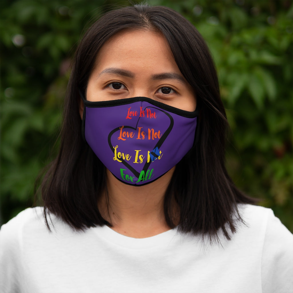 Human Rights LINFA Fitted Face Mask (with filter pocket)  Heart/Rainbow