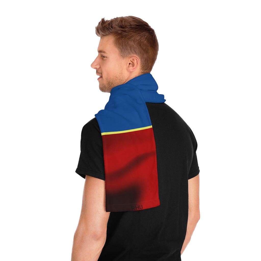 Blue Black Red Fading Scarf