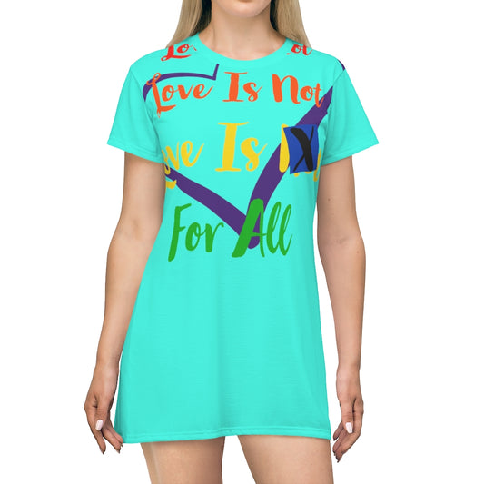 Human Rights LINFA T-Shirt Dress Fluo Water Blue 2