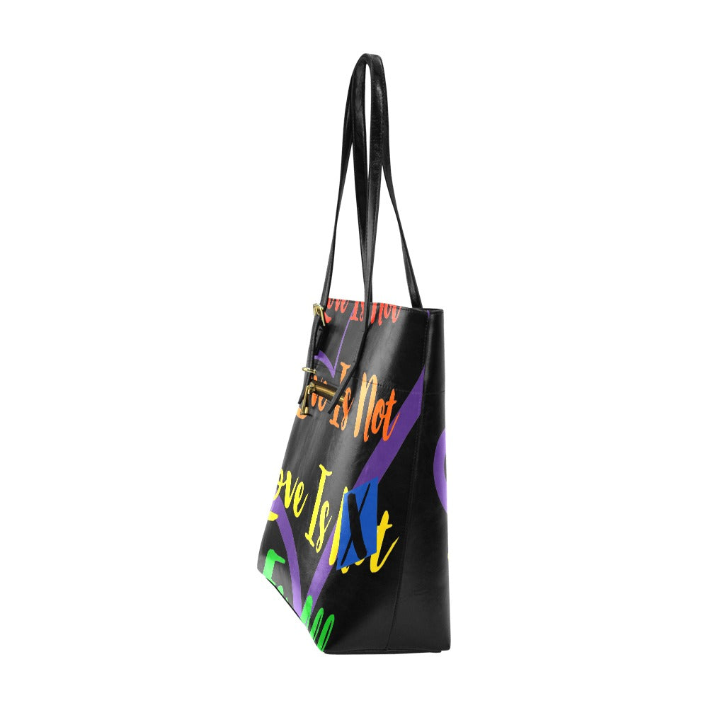 Cruelty Free PU leather Human Rights Tote Bag