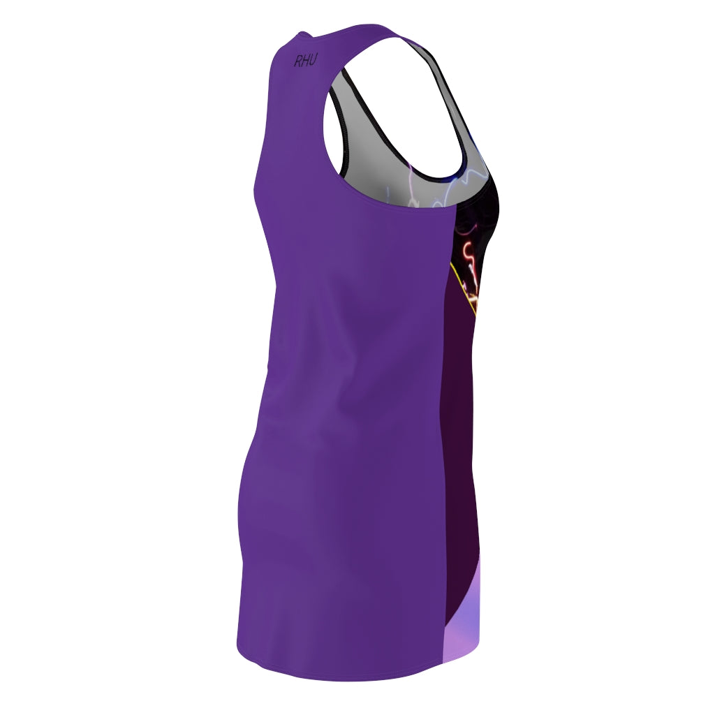 Electric Lights Women's Cut & Sew Racerback Dress Purple