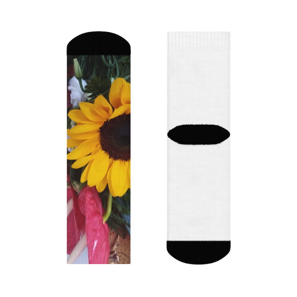 Flowers Crew Socks