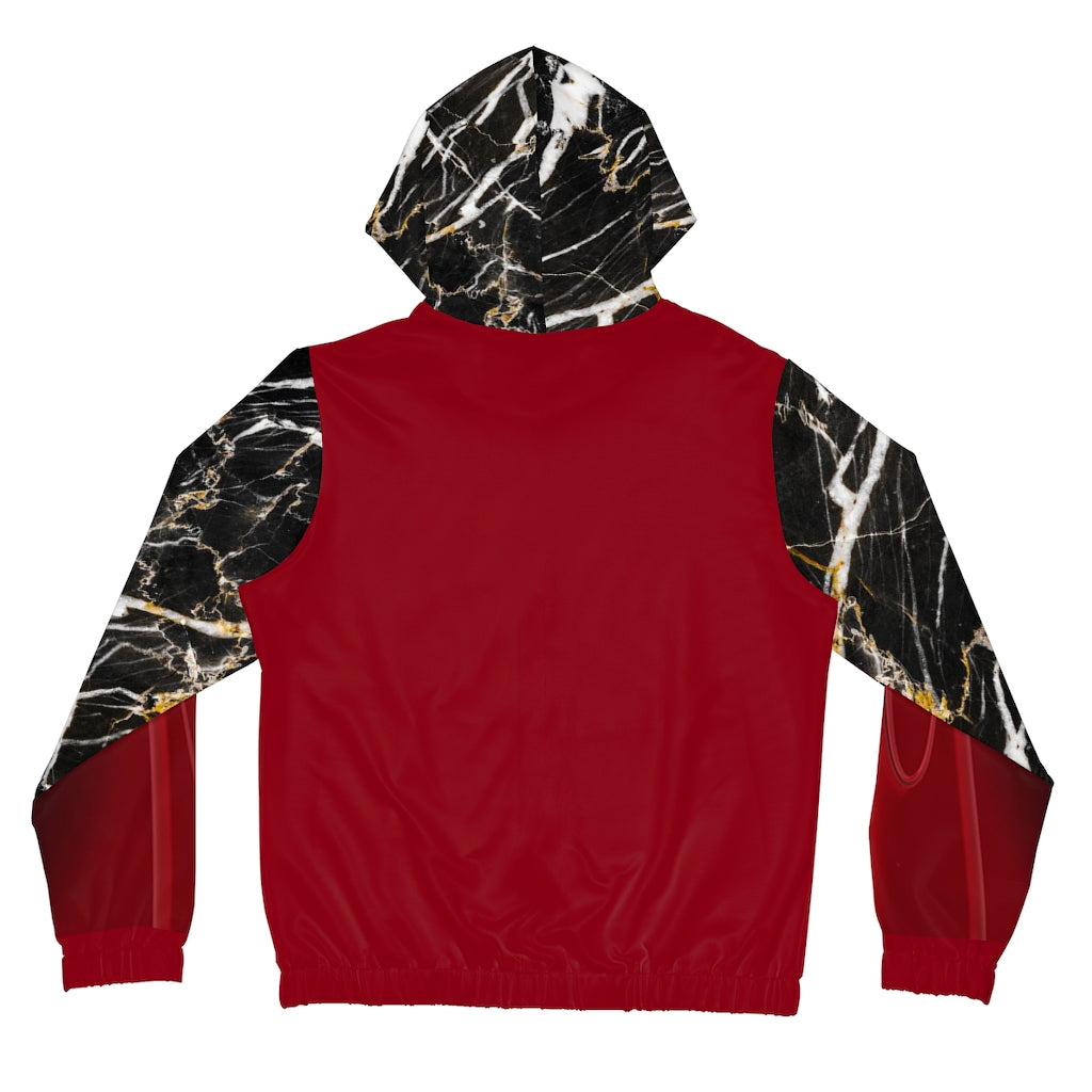 Women’s Full-Zip Hoodie Dark Red/Marble/Red Crossed